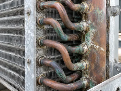 corroded dry cooler headers