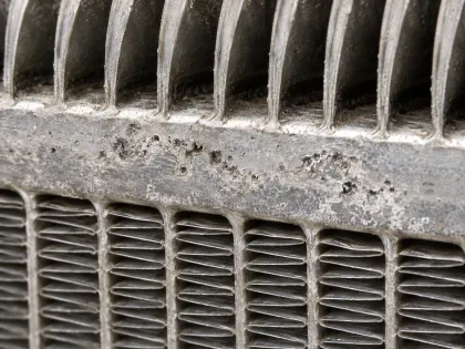 pitting on microchannel flat tube face