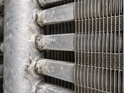 corroded tube-to-header braze joints