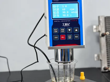 Rotational viscometer for checking coating viscosity